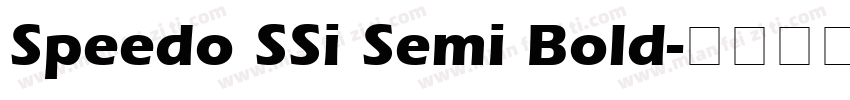 Speedo SSi Semi Bold字体转换